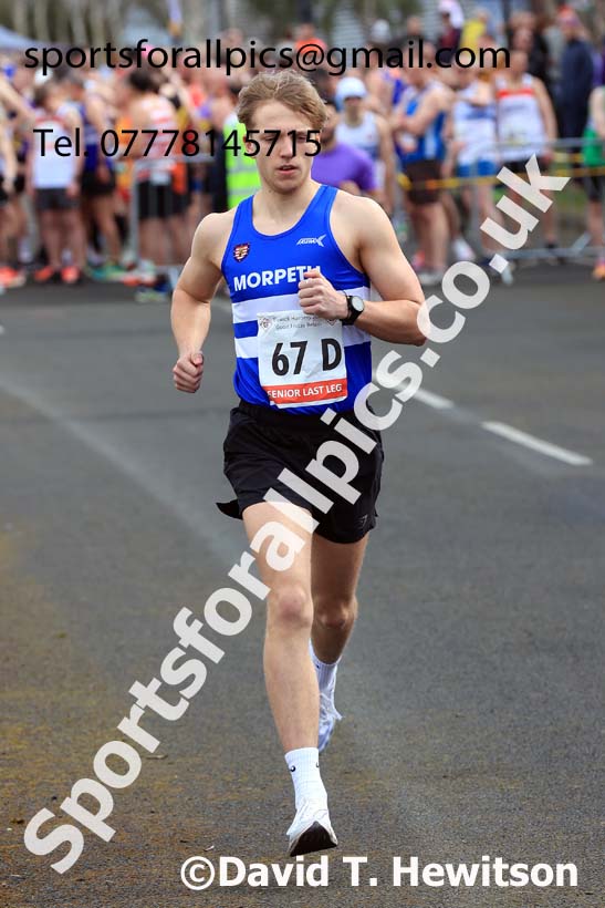 Senior mens 2024 Elswick Harriers Good Friday Relays, Newburn, Newcastle Upon Tyne  Photo: David T. Hewitson/Sports for All Pics